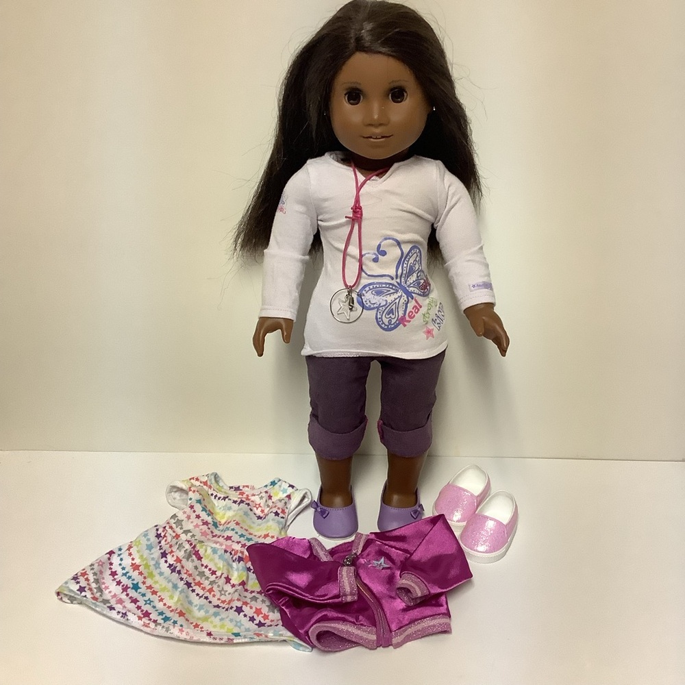 American Girl Doll #47 Pierced Ears Real Me and Sparkle & Shine Meet Outfits